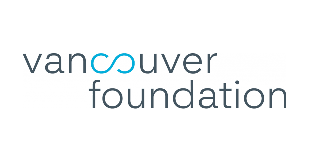 Logo of Vancouver Foundation with stylized infinity symbol in blue.